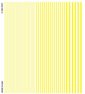 Woodland Scenics D516 Yellow Stripes Dry Transfers - product image
