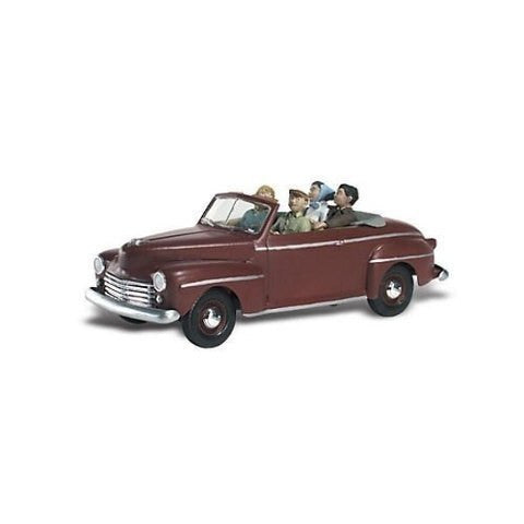 Woodland Scenics AS5334 Sunday Drive N scale 1940s Ford convertible scene