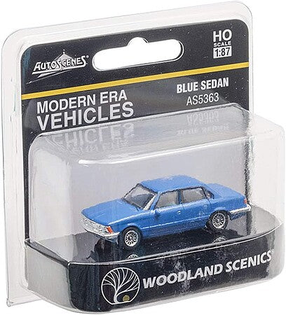 Woodland Scenics HO Scale Blue Sedan – AS5363