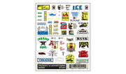 Woodland Scenics DT554 Product and Advertising Signs dry transfer decals