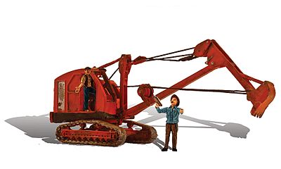 Woodland Scenics HO Backhoe with two figures