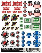 Woodland Scenics D558 Railroad Heralds Dry Transfers - product image