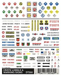 Woodland Scenics D560 Crate Labels & Warning Signs - product image