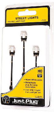 Woodland Scenics JP5632 Double Lamp Post Street Lights - HO Scale - product image