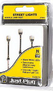 Woodland Scenics JP5640 – Just Plug Double Lamp Post Street Lights – N Scale #5640 product image