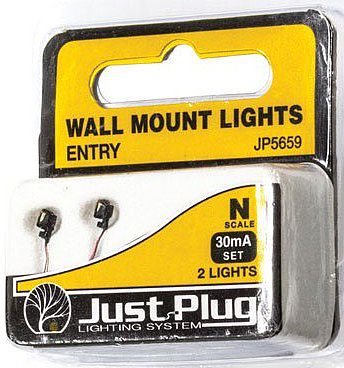 Woodland Scenics JP5659 Entry Wall Mount Lights - N Scale - product image