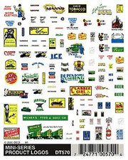 Woodland Scenics D570 Mini-Series Product Logos Dry Transfers - product image