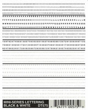 Woodland Scenics D575 Mini-Series Black & White Lettering Dry Transfers - product image