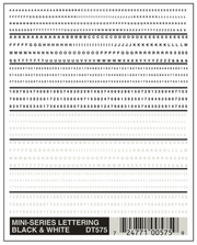 Woodland Scenics D575 Mini-Series Black & White Lettering Dry Transfers - view 3