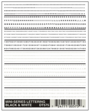 Woodland Scenics D575 Mini-Series Black & White Lettering Dry Transfers - view 4