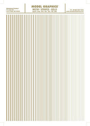 Woodland Scenics MG761 sheet of gold stripe dry transfers