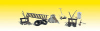 Woodland Scenics HO Scale Garage Treasures, 13-piece detail set