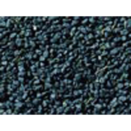 Woodland Scenics B1390 Cinders Coarse Ballast, close-up of the exact dark coarse texture.