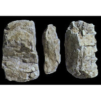 Three finished rock casting examples made with C1234; plaster and completed rocks not included