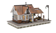 Woodland Scenics BR4942 The Depot, N scale, front view.