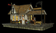 Woodland Scenics BR4942 The Depot, N scale, illuminated night view.