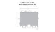 Woodland Scenics BR4943 Dugan's Paint Store, N scale, footprint and dimensions.