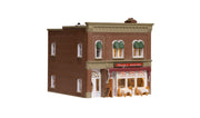 Woodland Scenics BR4945 Emilio's Italian Restaurant, N scale, front and left side view.