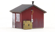 Woodland Scenics BR4947 Work Shed, N scale, side view.