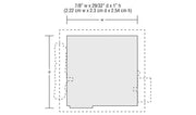 Woodland Scenics BR4947 Work Shed, N scale, footprint and dimensions.
