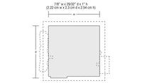 Woodland Scenics BR4947 Work Shed, N scale, footprint and dimensions.