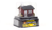 Woodland Scenics BR4947 Work Shed, N scale, manufacturer packaging.