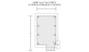 Woodland Scenics BR4948 Wood Shack, N scale, footprint and dimensions.