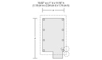 Woodland Scenics BR4948 Wood Shack, N scale, footprint and dimensions.