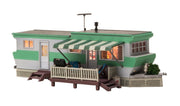 Woodland Scenics BR4950 Grillin' & Chillin' Trailer, N scale, front view.