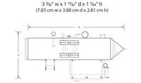 Woodland Scenics BR4950 Grillin' & Chillin' Trailer, N scale, footprint and dimensions.