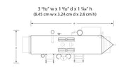 Woodland Scenics BR4952 Sunny Days Trailer, N scale, footprint and dimensions.
