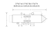 Woodland Scenics BR4952 Sunny Days Trailer, N scale, footprint and dimensions.