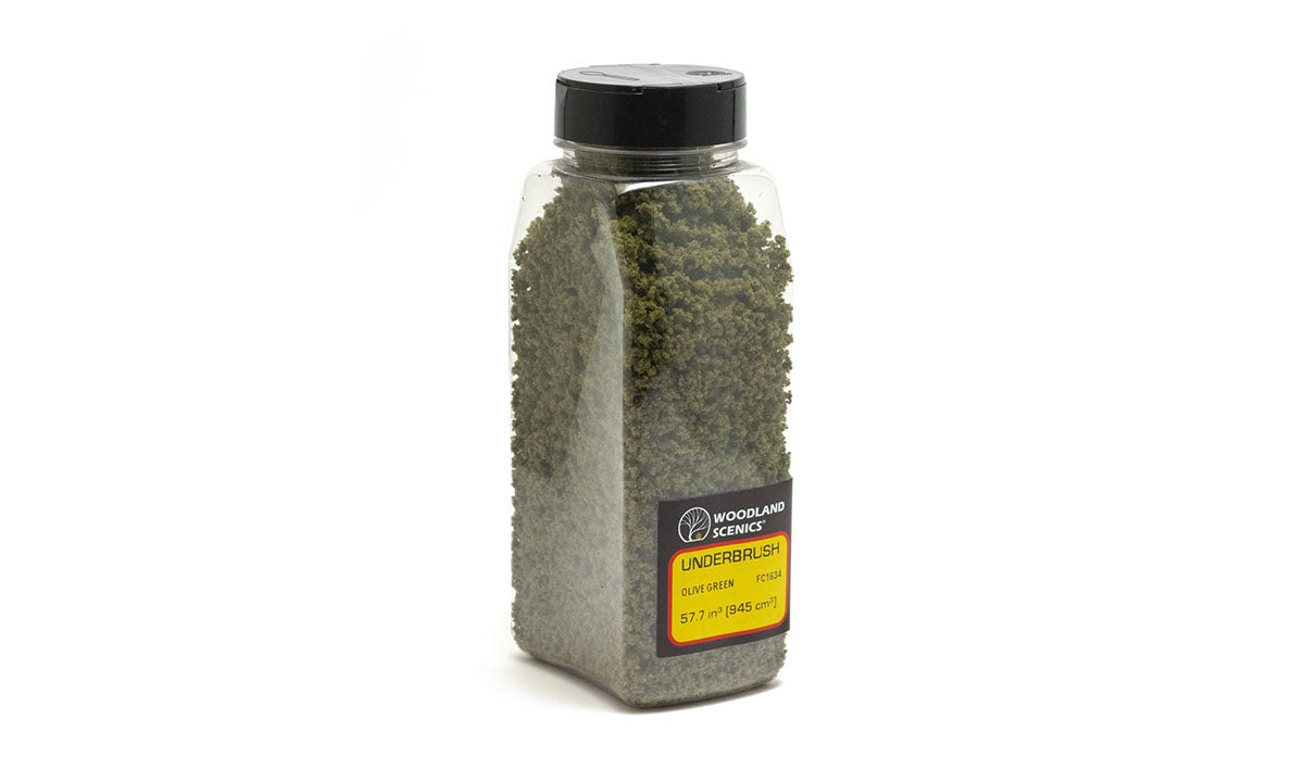 Woodland Scenics FC1634 Olive Green Underbrush retail package