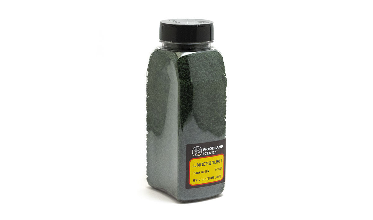 Woodland Scenics FC1637 Dark Green Underbrush retail package