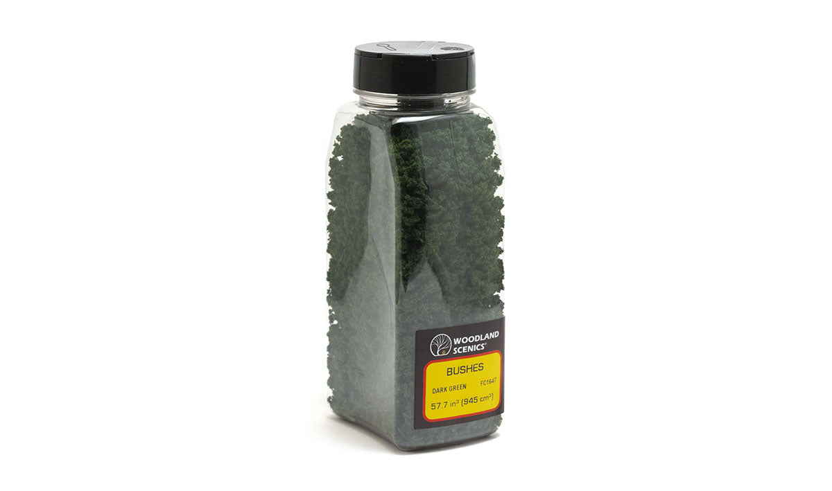 Woodland Scenics FC1647 Dark Green Bushes retail package