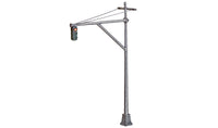 Woodland Scenics JP5637 Just Plug Mast Arm Traffic Lights N Scale — 4 Lights actual traffic light photograph