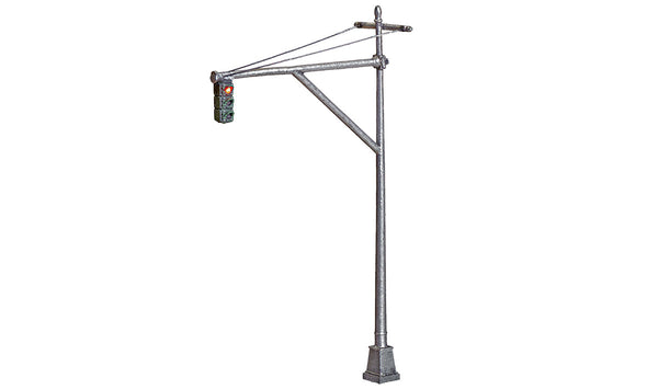 Woodland Scenics JP5637 Just Plug Mast Arm Traffic Lights N Scale — 4 Lights actual traffic light photograph
