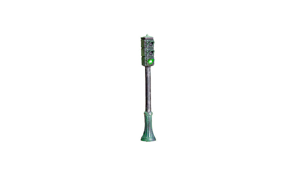 Woodland Scenics JP5664 Just Plug Pedestal Traffic Lights O Scale — 4 Lights actual traffic light photograph