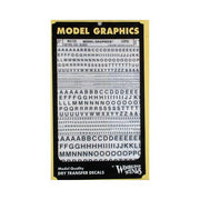 Woodland Scenics MG720 Gothic Railroad Black Dry Transfer Lettering - product image