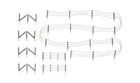 Woodland Scenics A2980 HO scale Barbed Wire Fence with gates, corner posts and braces.