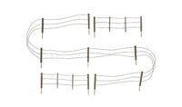 Woodland Scenics A2980 HO scale Barbed Wire Fence and gate detail.