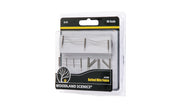 Woodland Scenics A2980 HO scale Barbed Wire Fence, 15-piece retail package.