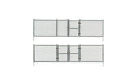 Woodland Scenics A2983 HO scale Chain Link Fence, manufacturer close-up of gate sections.