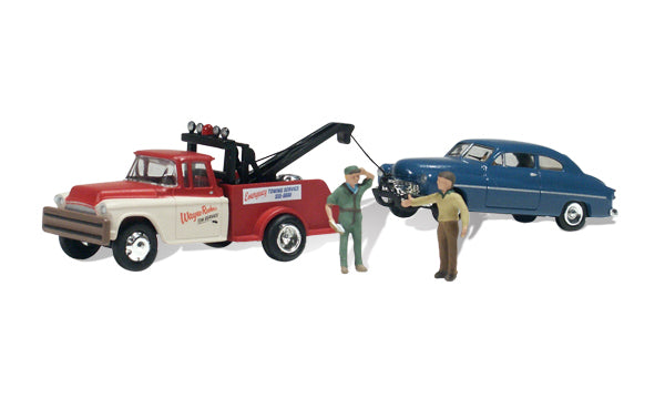 Woodland Scenics AS5324 Wayne Recker's Tow Service N scale AutoScenes model set