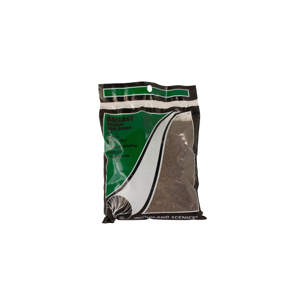 Woodland Scenics B78 Dark Brown Medium Ballast bag, showing the manufacturer's B78 label.