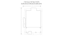 Woodland Scenics BR4961 Cozy Cabin N scale built-up building, manufacturer footprint and dimensions diagram.