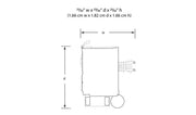 Woodland Scenics BR4962 Kids Clubhouse N scale built-up building, manufacturer footprint and dimensions diagram.