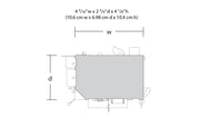 Woodland Scenics BR5024 Corner Emporium HO scale built-up building, manufacturer footprint and dimensions diagram.