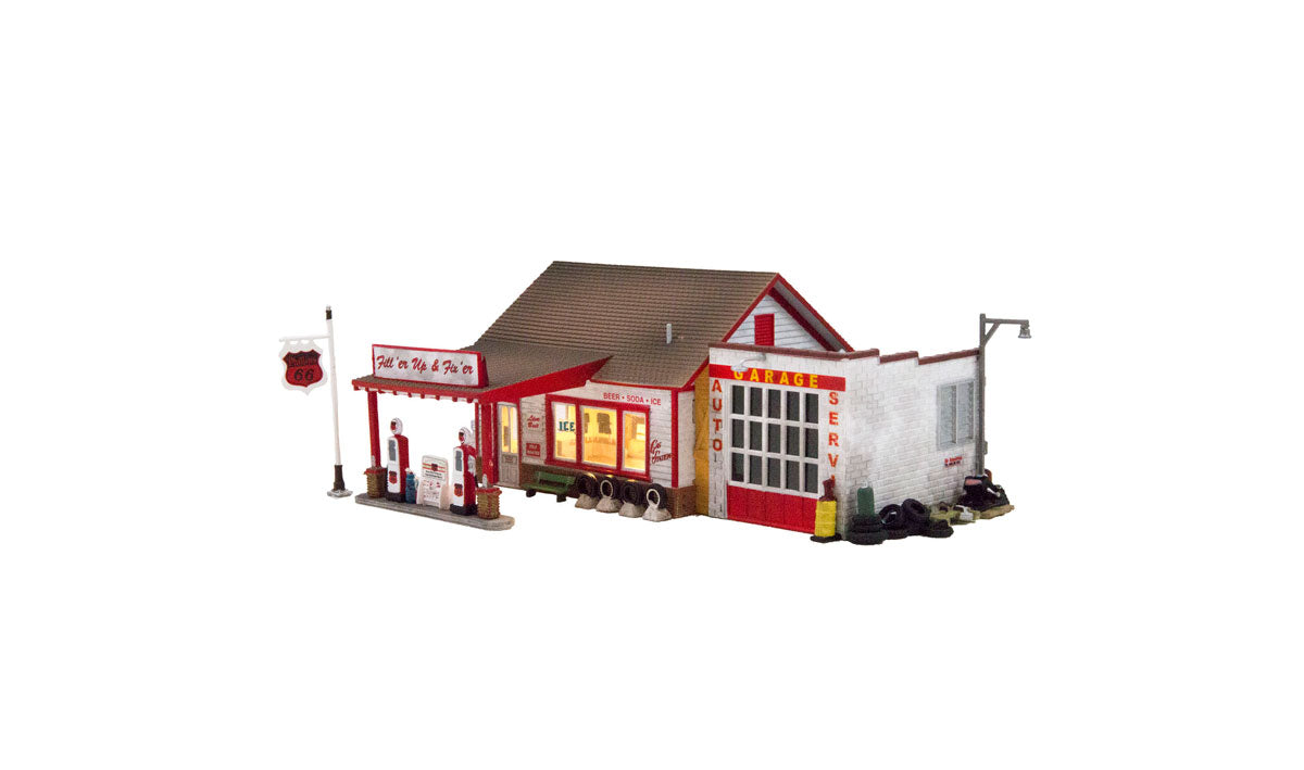 Woodland Scenics BR5025 HO scale Fill'er Up & Fix'er front view