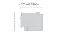 Woodland Scenics BR5026 HO scale Clyde & Dale's Barrel Factory footprint and dimensions diagram